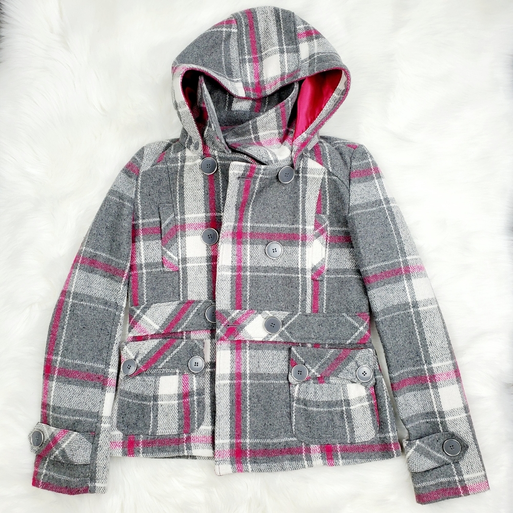 Dollhouse plaid Pea Coat